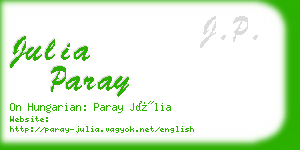 julia paray business card